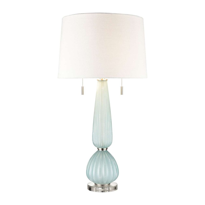 Mariani glass table lamp in Blue ELK Home