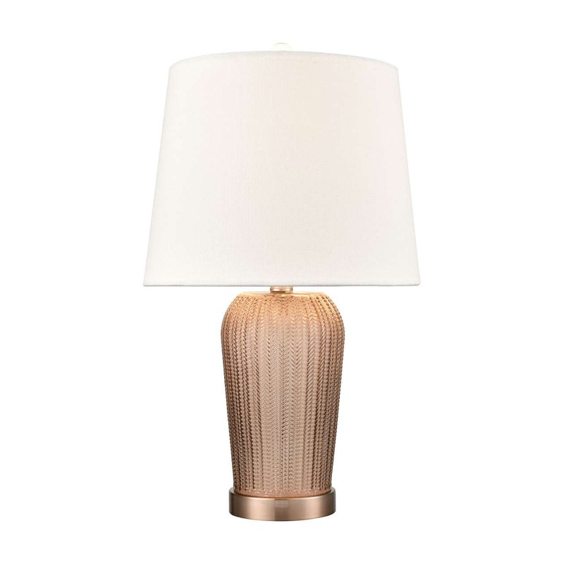 Prosper glass table lamp in Autumnal ELK Home