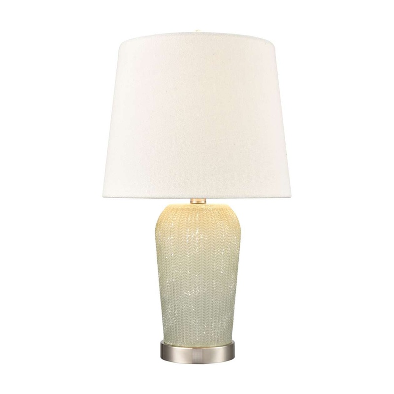 Prosper glass table lamp in Salted Seafoam ELK Home