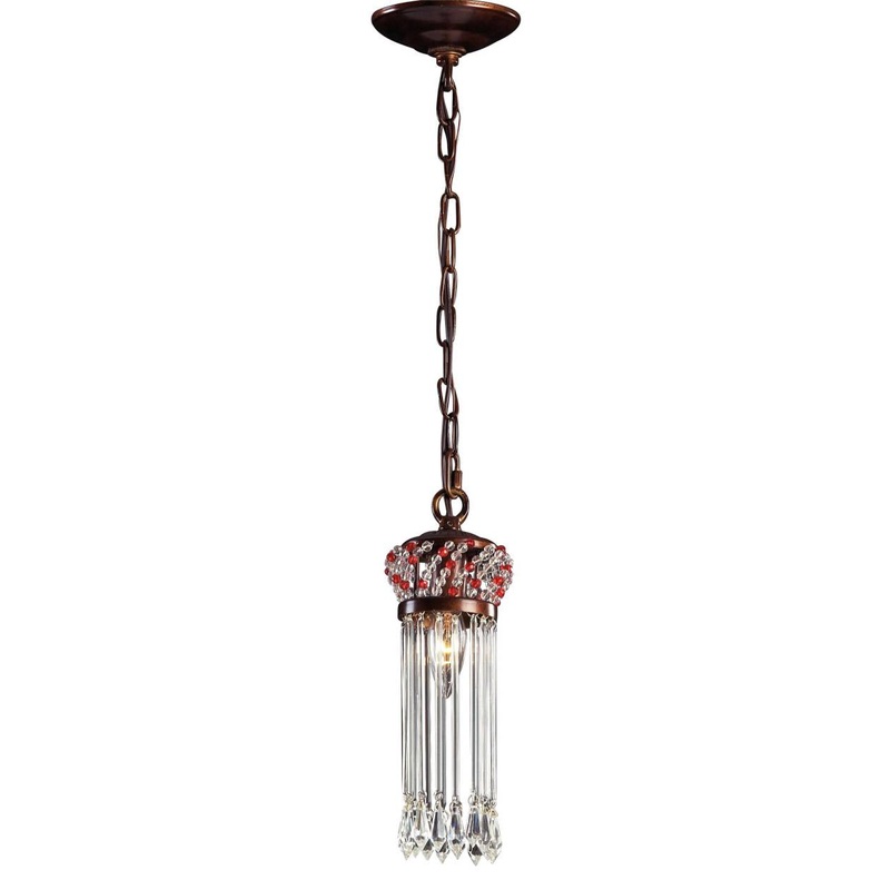 VICTORIA COLLECTION CHESTNUT BRONZE with RUBY ELK Lighting