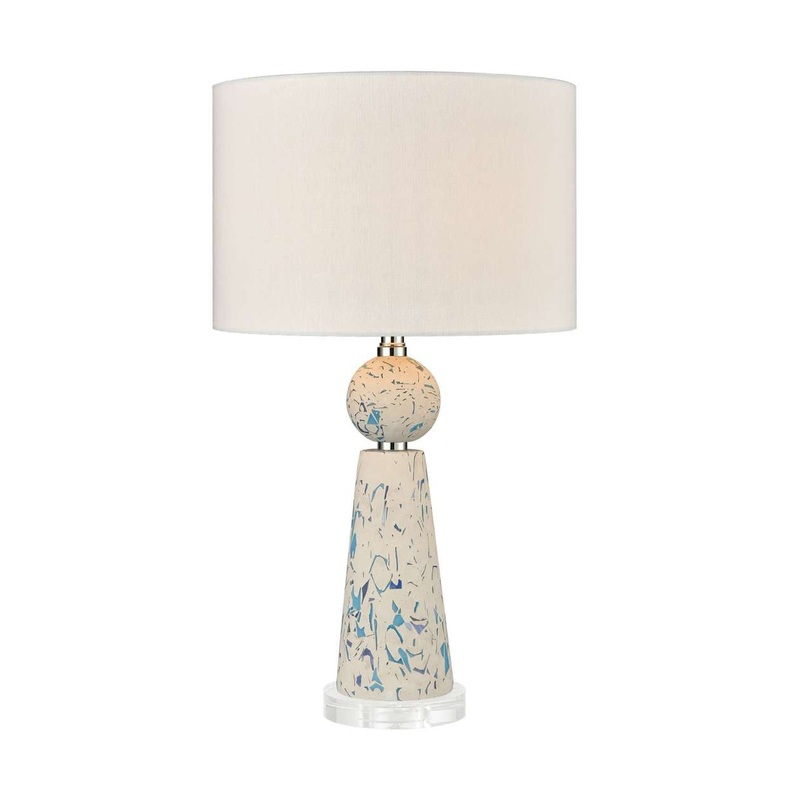 Libertine Table Lamp in White and Blue ELK Home