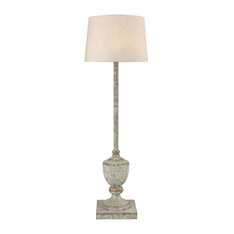 Regus Outdoor Floor Lamp in Grey and Antique White ELK Home