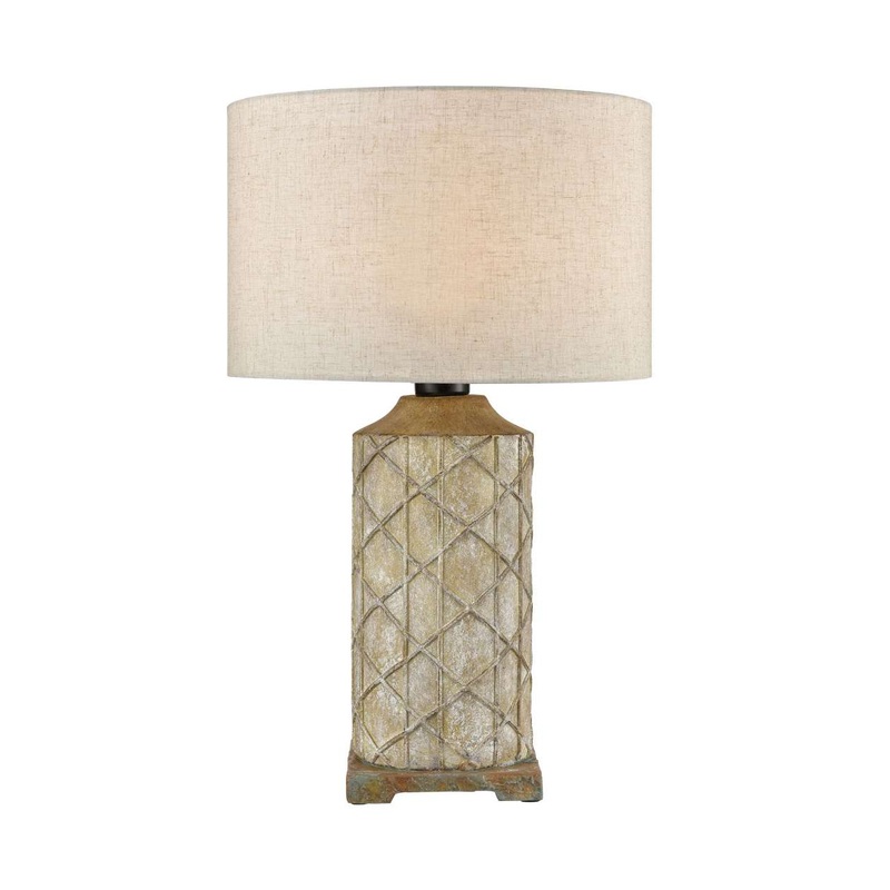 Sloan Outdoor Table Lamp in Brown and Grey ELK Home