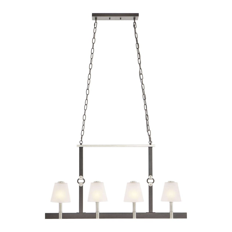 Armstrong Grove 4-Light island light in Espresso Brown / Satin Nickel ELK Lighting