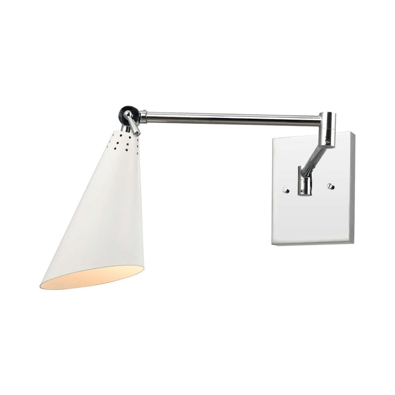 Calder 1-Light sconce in Polished Chrome / White ELK Lighting
