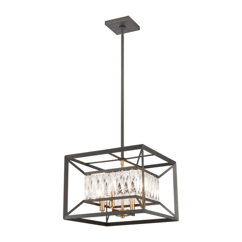Starlight 4-Light Chandelier in Charcoal with Clear Crystal ELK Lighting