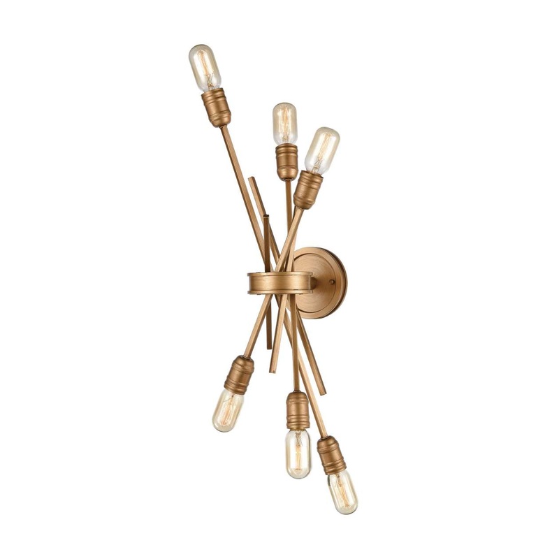 Xenia 6-Light Sconce in Matte Gold ELK Lighting