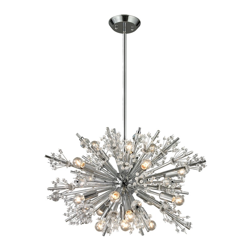 Starburst 19-Light Chandelier in Polished Chrome ELK Lighting