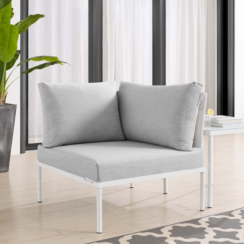 Harmony Sunbrella Outdoor Patio All Mesh Corner Chair By Modway - EEI-4539