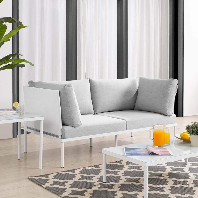 Harmony Sunbrella Outdoor Patio Aluminum Loveseat By Modway - EEI-4963
