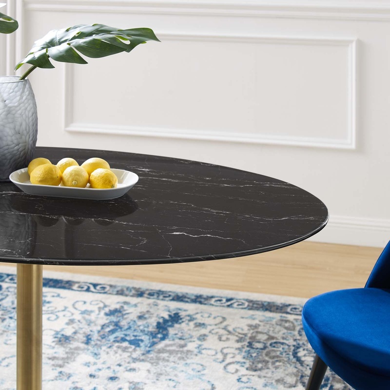 Lippa 54" Oval Artificial Marble Dining Table By Modway - EEI-5242