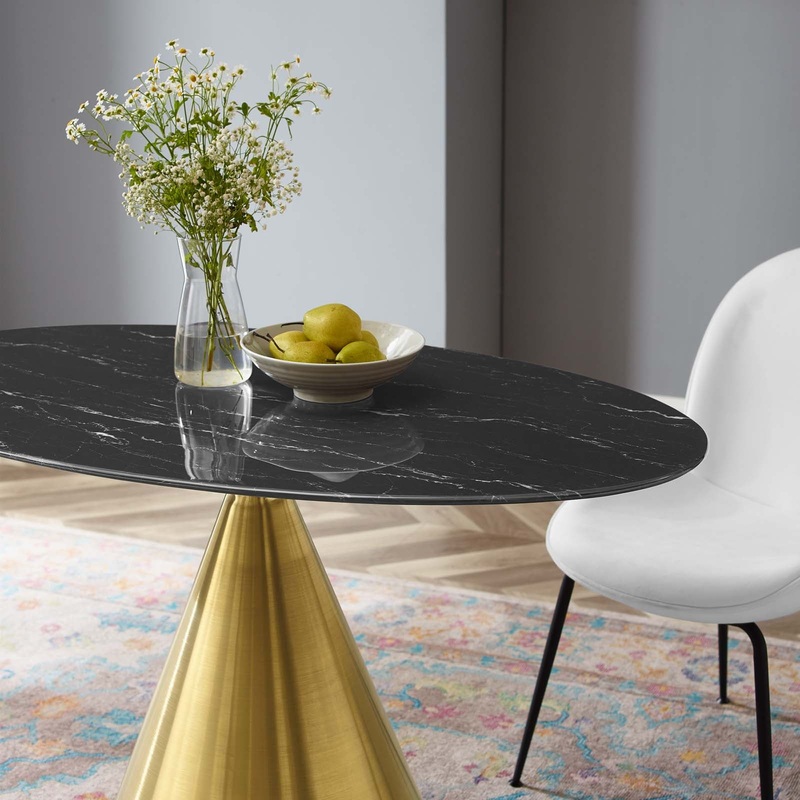 Tupelo 48" Oval Artificial Marble Dining Table By Modway - EEI-5331