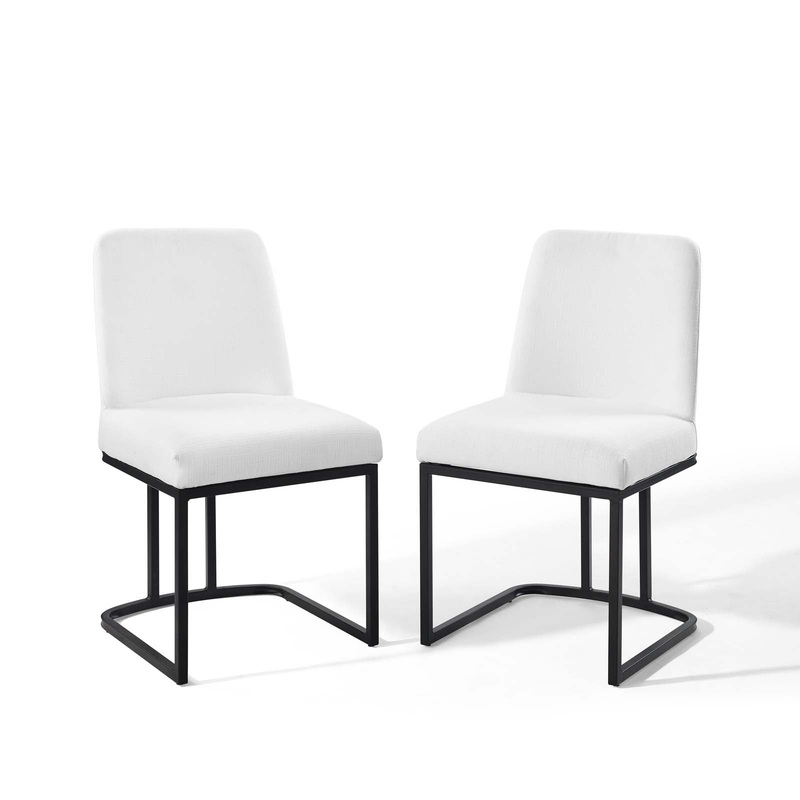 Amplify Sled Base Upholstered Fabric Dining Chairs - Set of 2 By Modway - EEI-5570