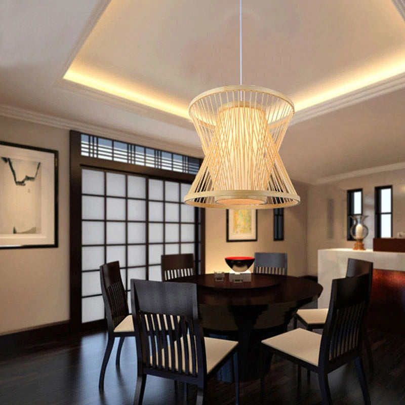 Bamboo Birdcage Wicker Rattan Pendant Light By Artisan Living