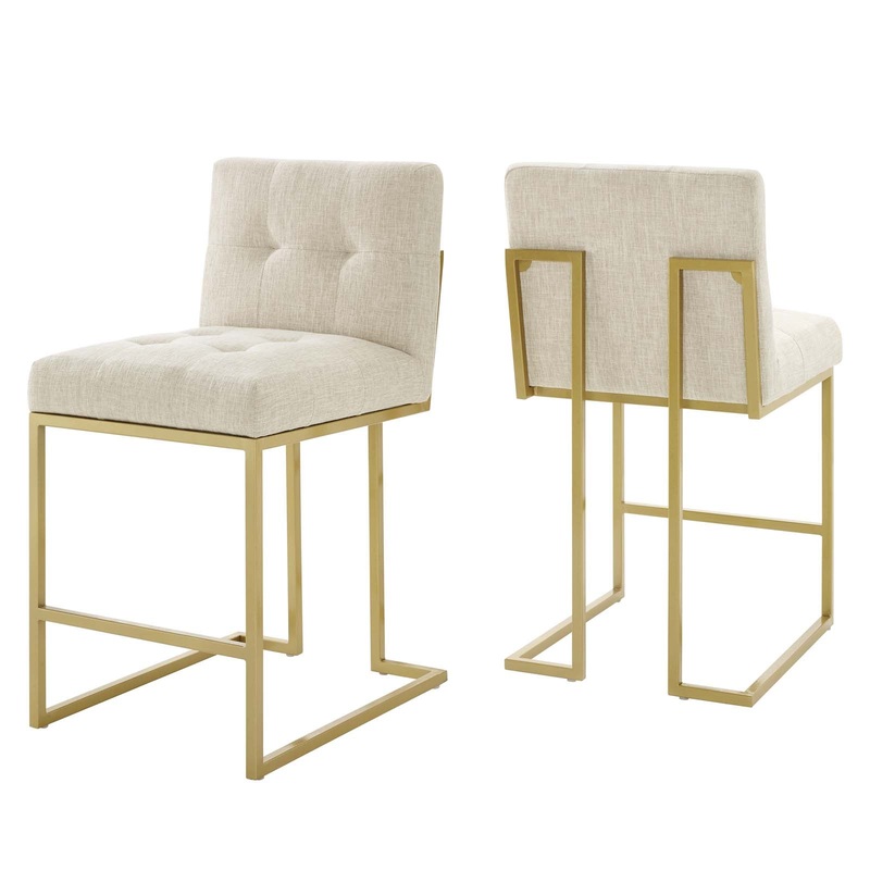 Privy Counter Stool Upholstered Fabric Set of 2 By Modway - EEI-5571