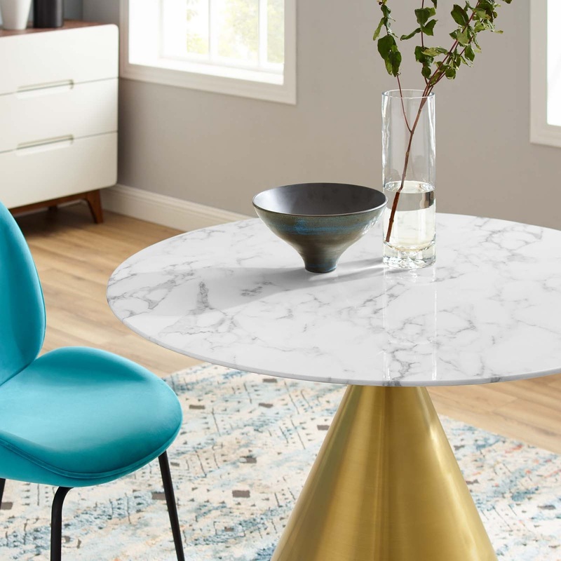 Tupelo 40" Artificial Marble Dining Table By Modway - EEI-5335