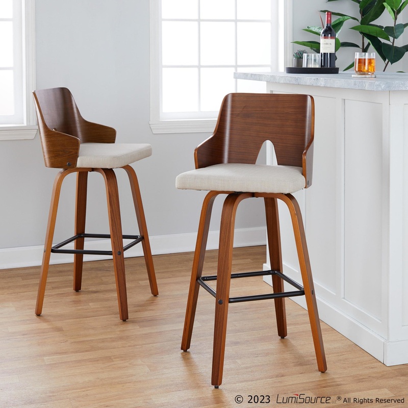 Ariana 30" Fixed-Height Barstool - Set of 2 By LumiSource - B30-ARIA-GRTZX2 WLWLBG2