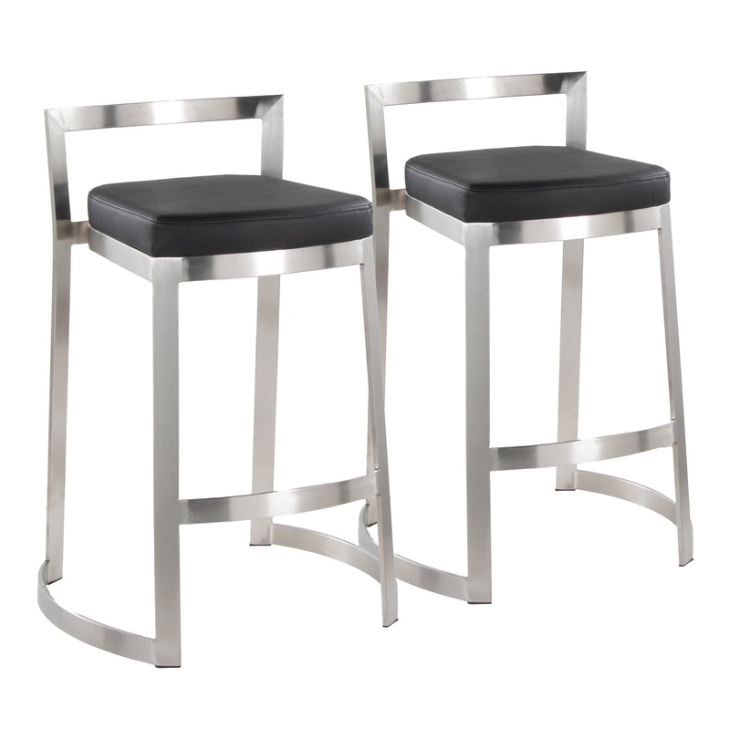 Fuji DLX Counter Stool - Set of 2 By LumiSource - B28-FUJDLX BK2