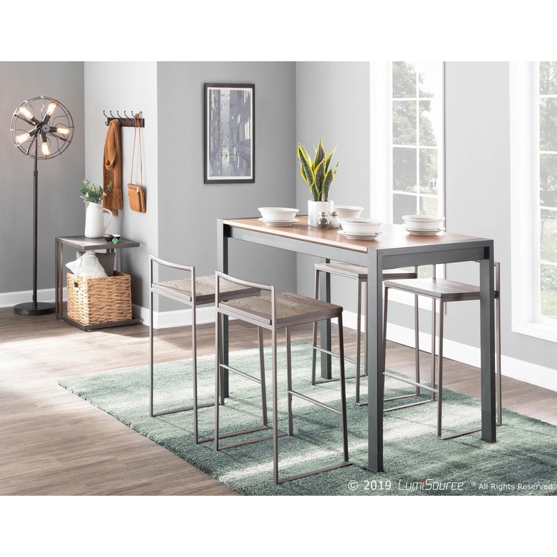 Fuji Stacker 26" Fixed-Height Counter Stool - Set of 3 By LumiSource - B26-FUJI ANE3