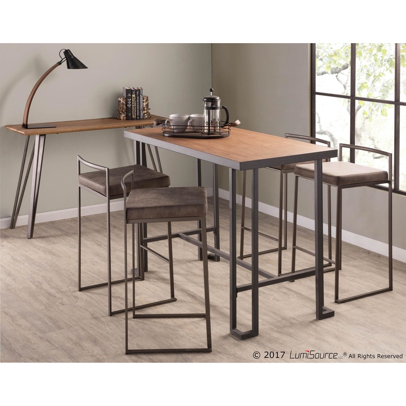 Fuji Stacker 26" Fixed-Height Counter Stool - Set of 3 By LumiSource - B26-FUJIFB ANSTN3