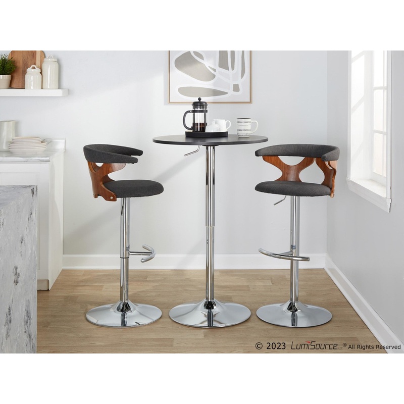 Gardenia Adjustable Barstool - Set of 2 By LumiSource - BS-GARDFB-RT2 CHRWLCHAR2