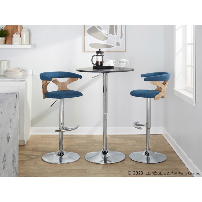 Gardenia Adjustable Barstool - Set of 2 By LumiSource - BS-GARDFB-RT2 CHRWWBU2