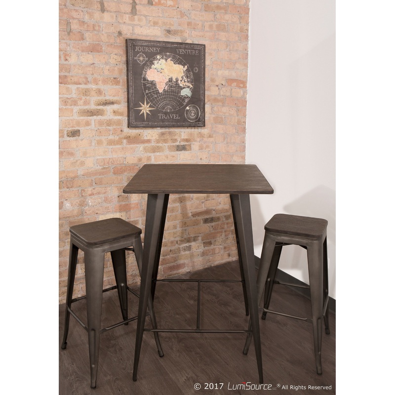 Oregon Barstool - Set of 2 By LumiSource - BS-TW-OR DK+AN2