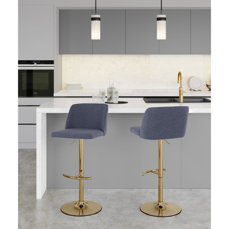 Toriano Adjustable Barstool - Set of 2 By LumiSource - BS-TRNOFB-RT2 AUBU2