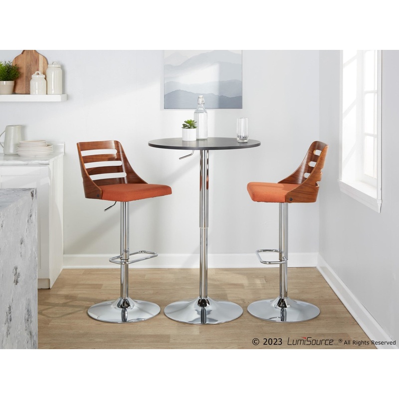 Trevi Adjustable Barstool - Set of 2 By LumiSource - BS-TREVI-RR2 WLO2