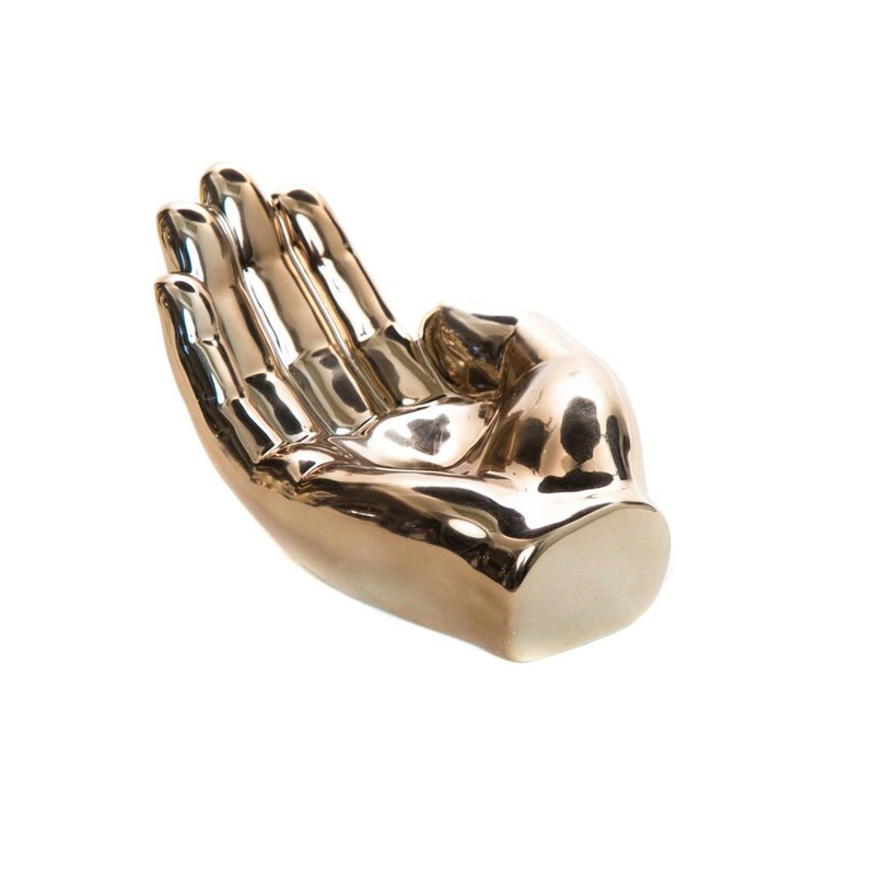 Interior Illusions Plus Bronze Hand Tray Decoration - 7.5" long