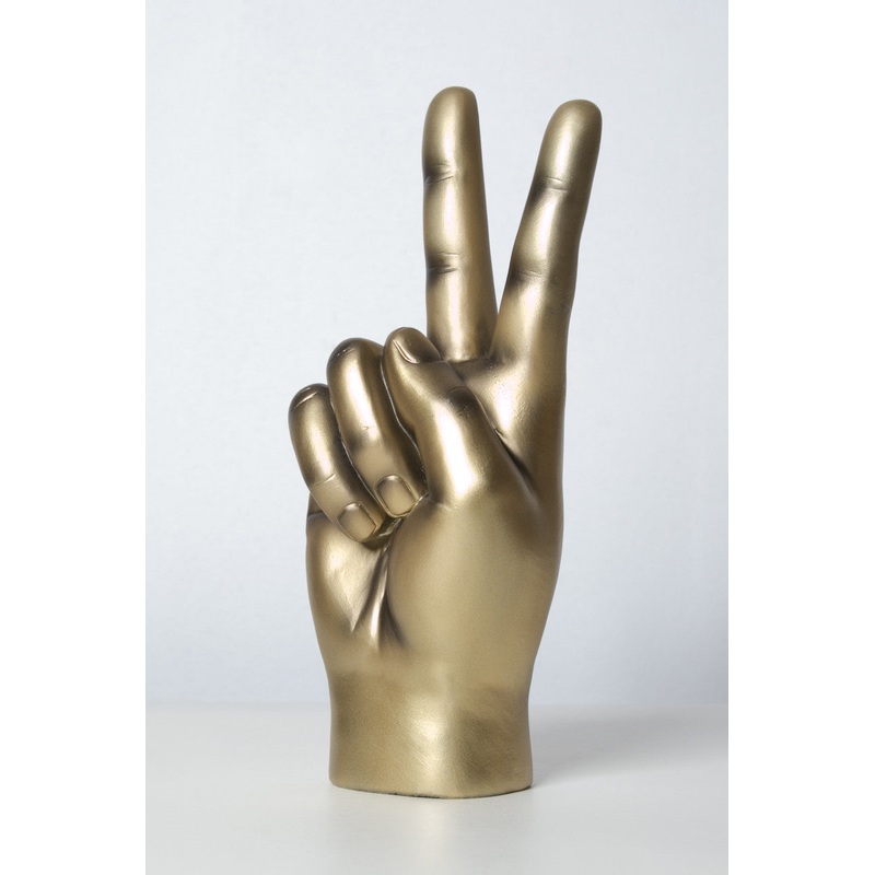 Interior Illusions Plus Peace Sign Tabletop Gold
