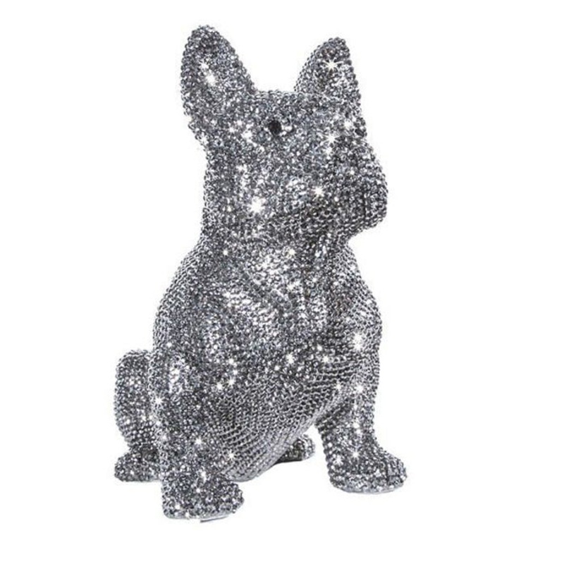 Interior Illusions Plus Rhinestone French Bulldog Bank - 11.5" tall