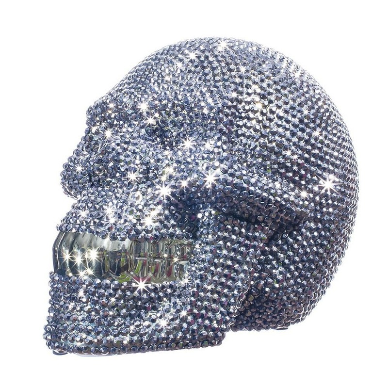 Interior Illusions Plus Rhinestone Skull Bank - 8" long