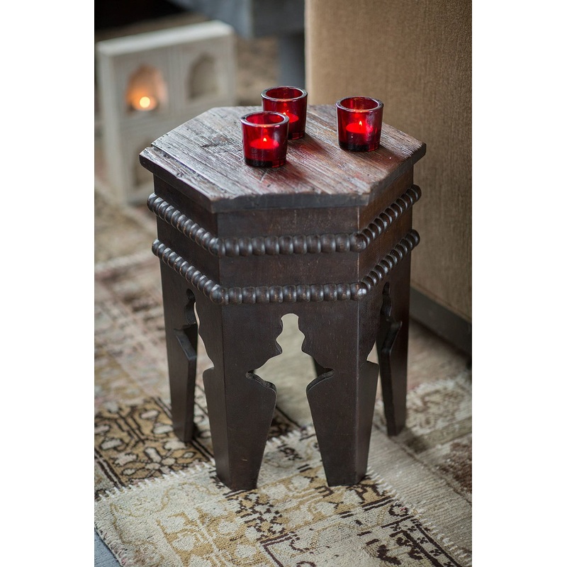 Vagabond Vintage Antique Wood Moroccan Table