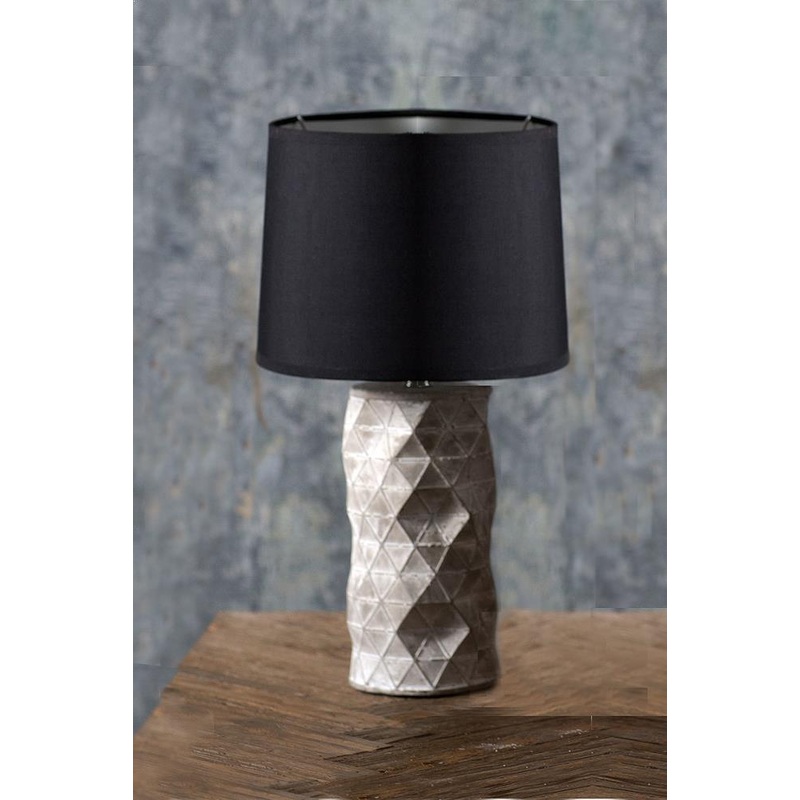 Vagabond Vintage Cement Mini Lamp with Black Shade