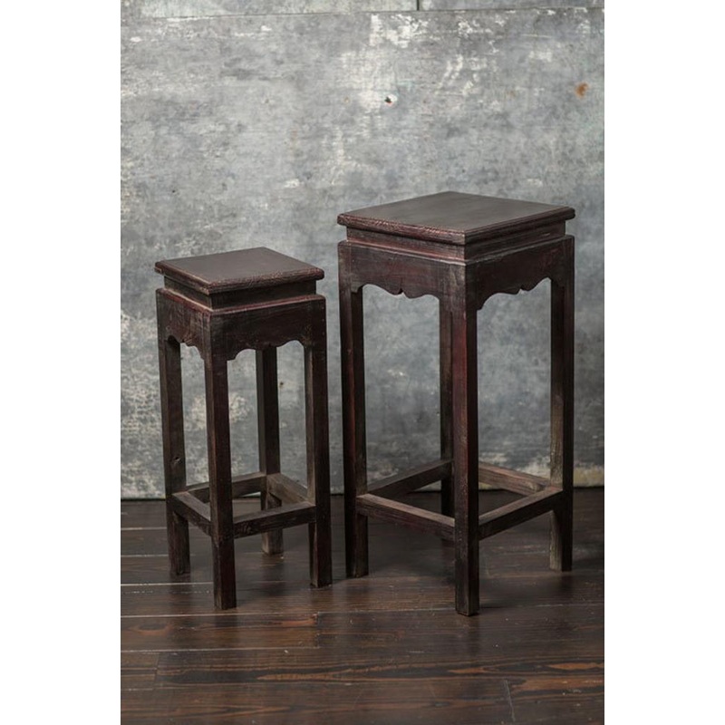 Vagabond Vintage Rustic Pine End Tables - Set Of 2