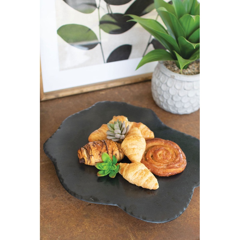 Black Lime With Rustic Edge Lazy Susan By Kalalou