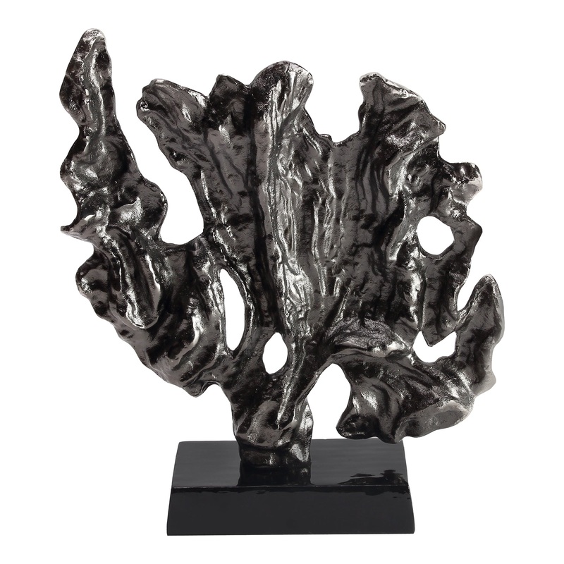 Coral Sculpture Small Black Nickel By Moe's Home Collection