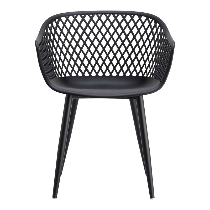 Piazza Outdoor Chair Black-M2 (Set Of 2) By Moe's Home Collection