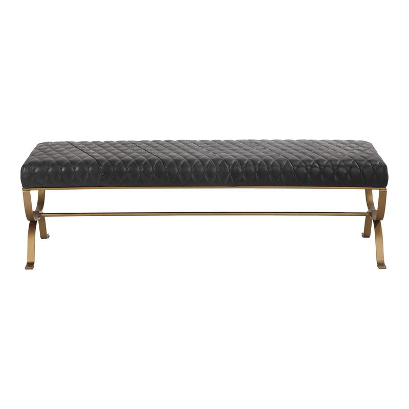Teatro Bench Antique Black By Moe's Home Collection