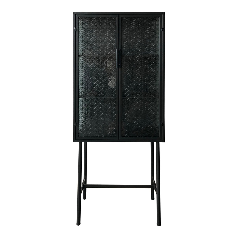 Zakk Metal Cabinet Black By Moe's Home Collection