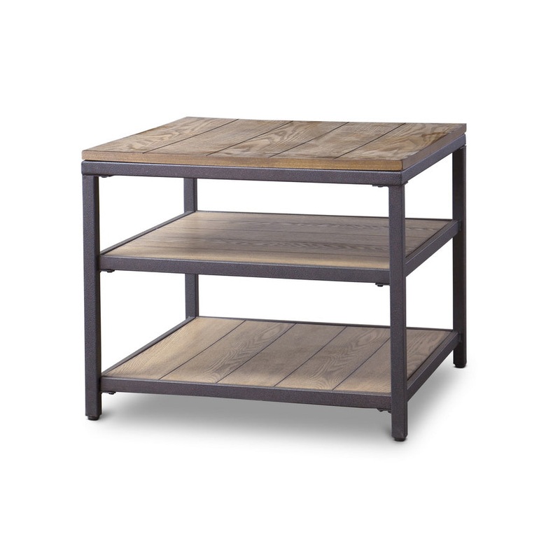 Baxton Studio Caribou Wood and Metal End Table