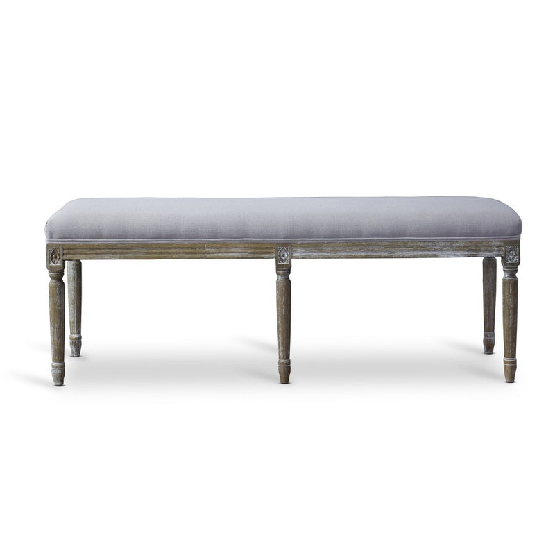 Baxton Studio Clairette Wood Traditional French Bench