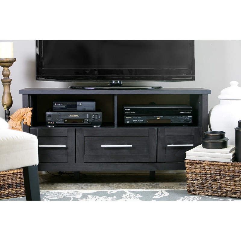 Baxton Studio Espresso TV Stand-Three Drawers
