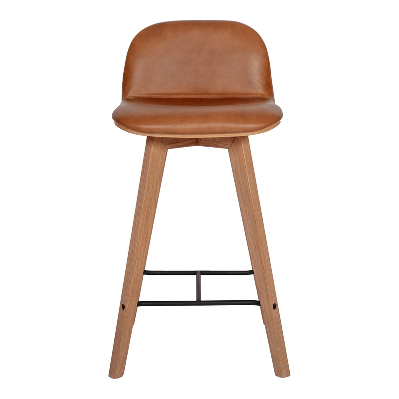 Napoli Leather Counter Stool Tan By Moe's Home Collection
