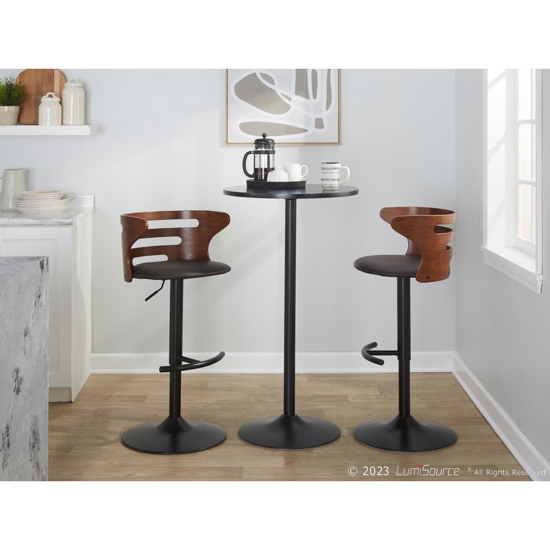 Cosi Adjustable Barstool - Set of 2 By LumiSource - BS-COSIPU-RT2 BKWLBN2