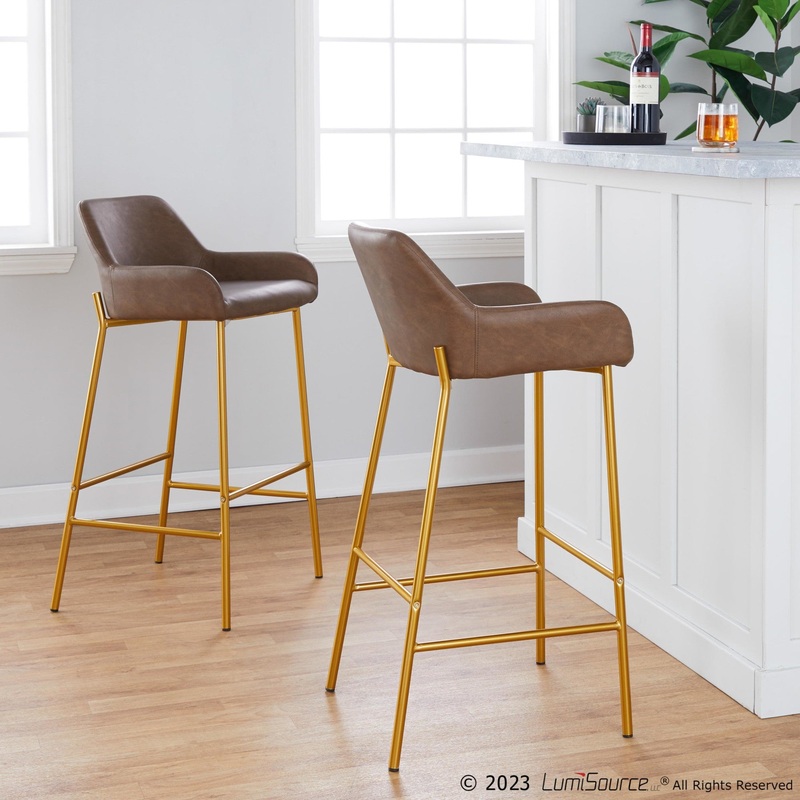 Daniella 30" Fixed-Height Barstool - Set of 2 By LumiSource - B30-DNLAPU2 AUE2