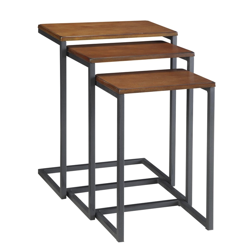 Black And Brown Manufactured Wood Rectangular End Table By Homeroots