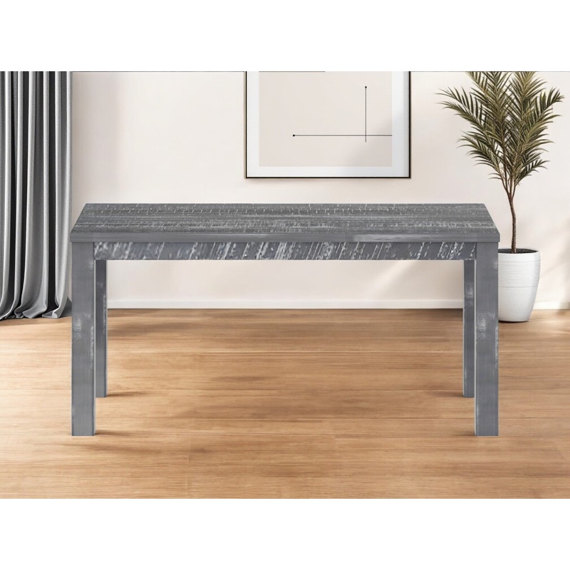 Gray Solid Wood Dining Table By Homeroots