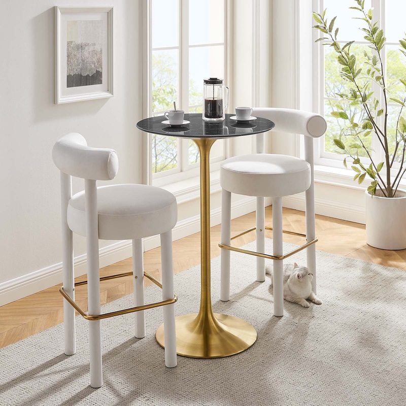 Modway Lippa 28" Artificial Marble Bar Table - EEI-5533